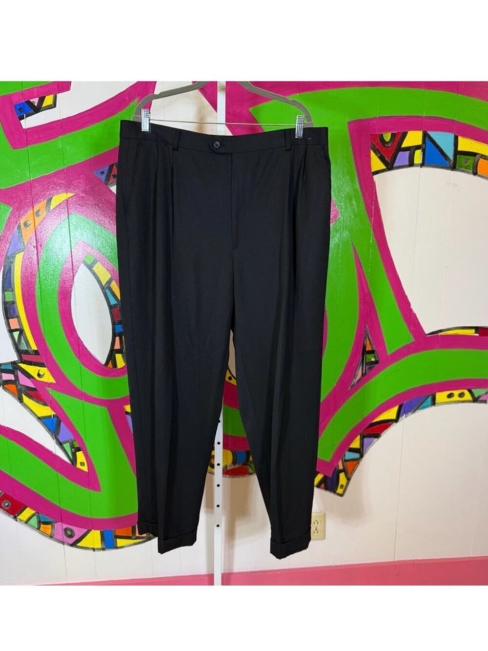 Joseph & Feiss, Black Tailored Dress Pants Size 40x30. In excellent condition!